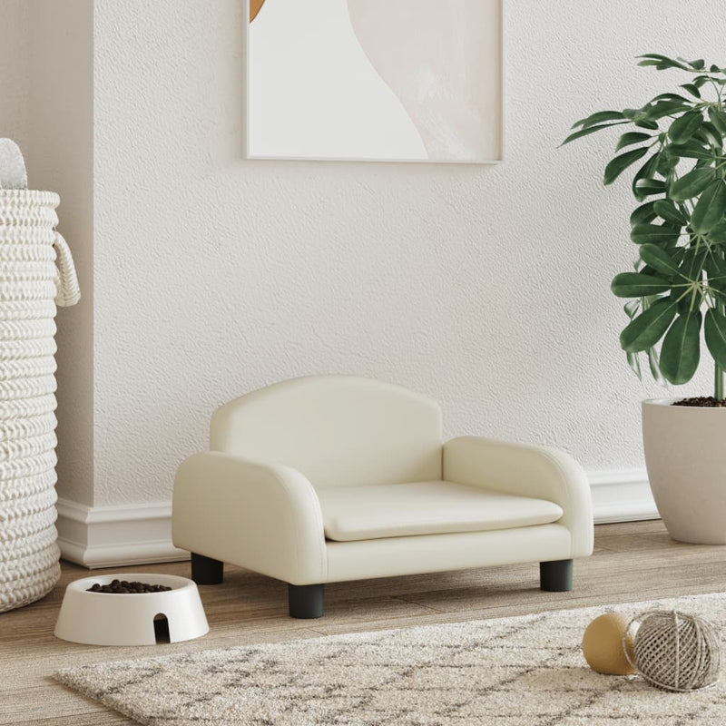 Load image into Gallery viewer, Vidaxl hondenmand 50x40x30 cm kunstleer crèmekleurig
