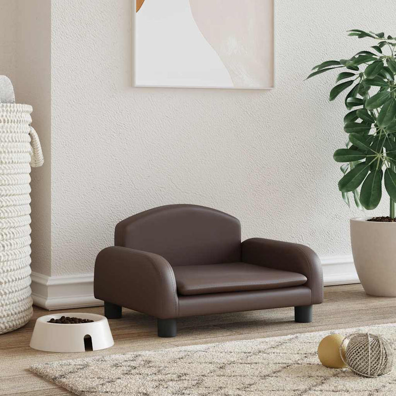 Load image into Gallery viewer, Vidaxl hondenmand 50x40x30 cm kunstleer bruin
