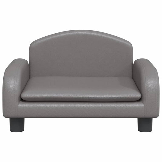 Vidaxl hondenmand 50x40x30 cm kunstleer grijs