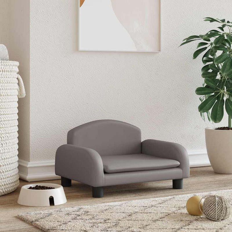 Load image into Gallery viewer, Vidaxl hondenmand 50x40x30 cm kunstleer grijs
