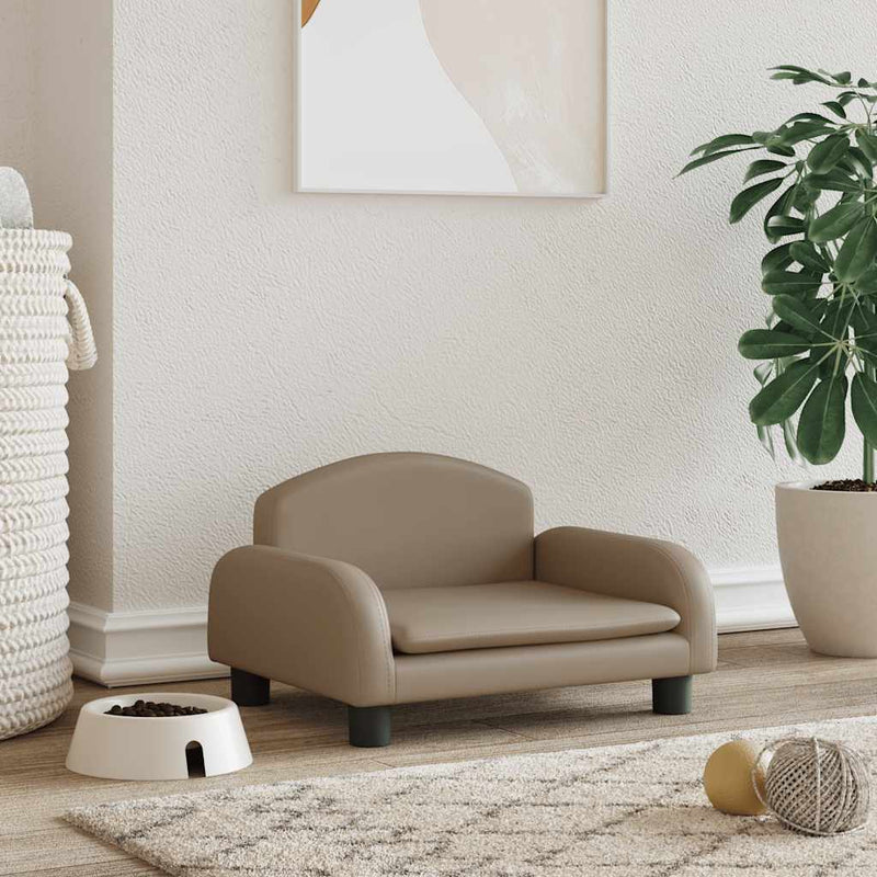 Load image into Gallery viewer, Vidaxl hondenmand 50x40x30 cm kunstleer cappuccinokleurig
