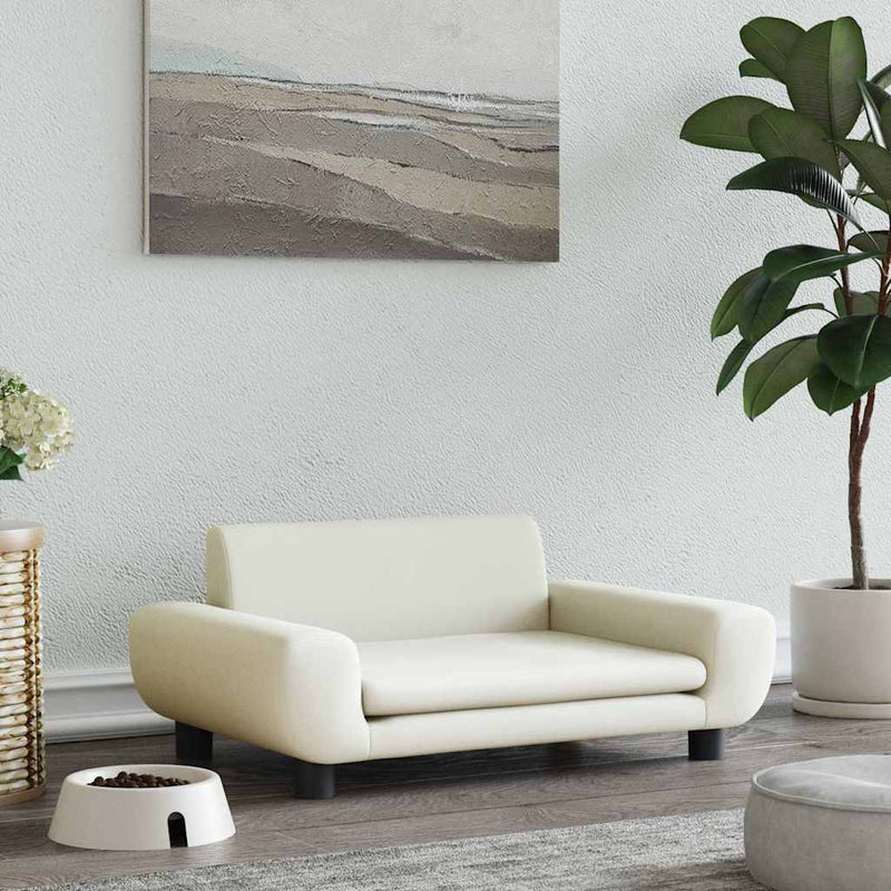 Load image into Gallery viewer, Vidaxl hondenmand 70x45x33 cm fluweel crèmekleurig
