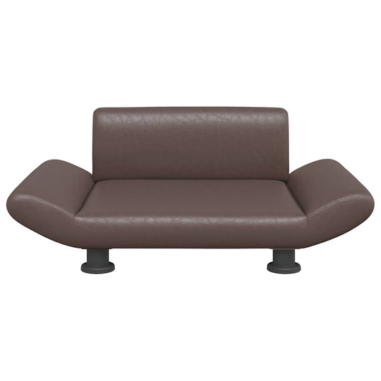 Vidaxl hondenmand 70x45x28 cm kunstleer bruin