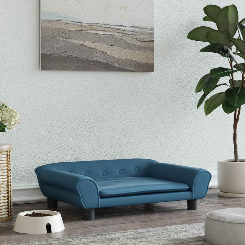 Load image into Gallery viewer, Vidaxl hondenmand 70x48x22 cm fluweel blauw
