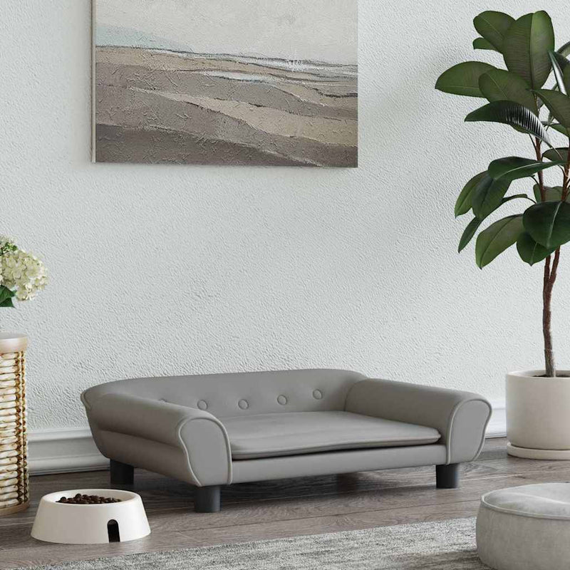 Load image into Gallery viewer, Vidaxl hondenmand 70x48x22 cm fluweel lichtgrijs
