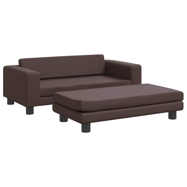 Vidaxl hondenmand met verlengstuk 100x50x30 cm kunstleer bruin