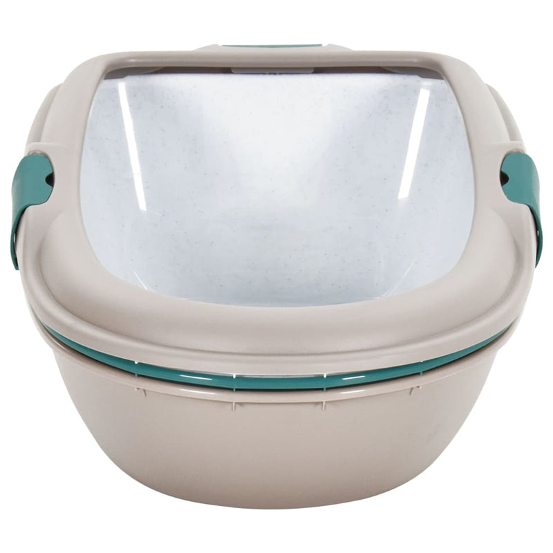 Load image into Gallery viewer, VidaXL Kattenbak 69,5x47x26 cm polypropeen bruin en wit
