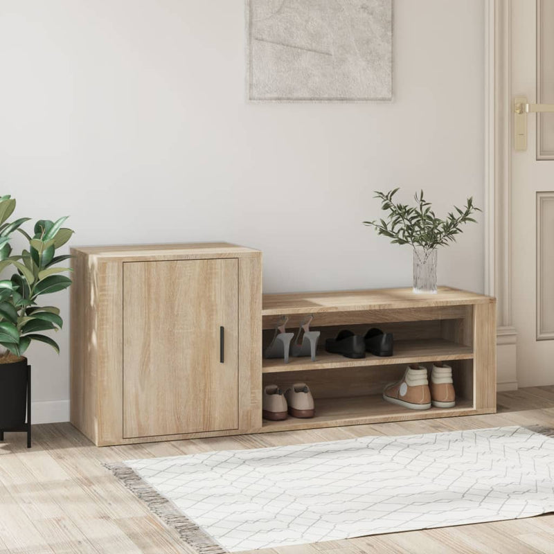 Load image into Gallery viewer, Vidaxl schoenenkast 130x35x54 cm bewerkt hout sonoma eikenkleurig
