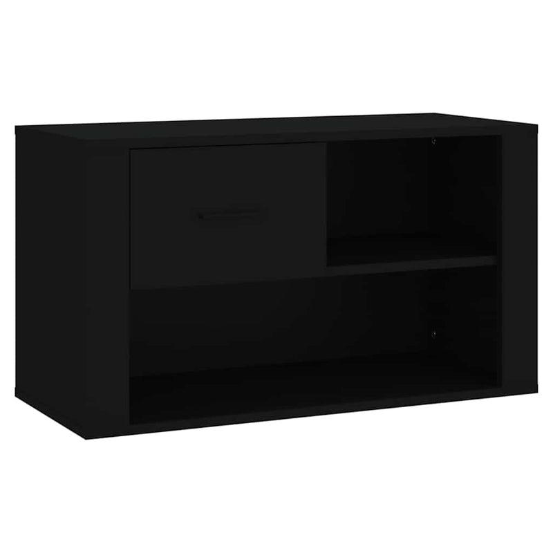 Load image into Gallery viewer, Vidaxl schoenenkast 80x35x45 cm bewerkt hout zwart

