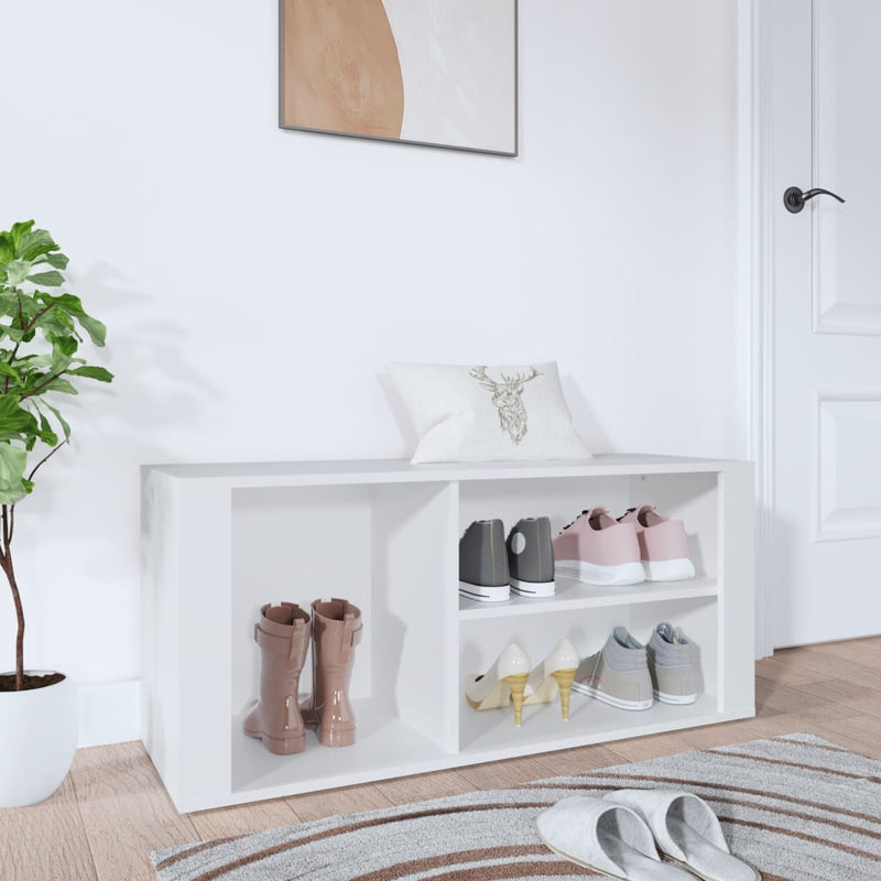 Load image into Gallery viewer, Vidaxl schoenenkast 100x35x45 cm bewerkt hout wit

