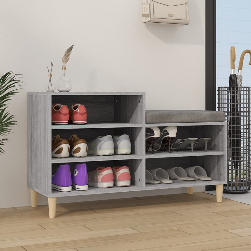 Load image into Gallery viewer, Vidaxl schoenenkast 102x36x60 cm bewerkt hout sonoma grijs
