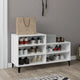 Vidaxl schoenenkast 102x36x60 cm bewerkt hout hoogglans wit