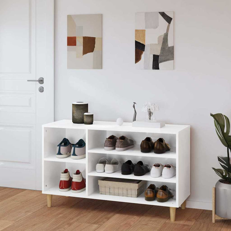 Load image into Gallery viewer, Vidaxl schoenenkast 102x36x60 cm bewerkt hout hoogglans wit
