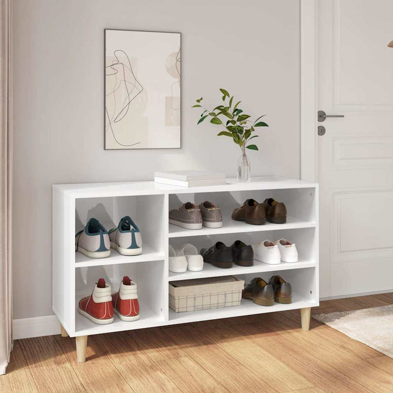 Load image into Gallery viewer, Vidaxl schoenenkast 102x36x60 cm bewerkt hout hoogglans wit
