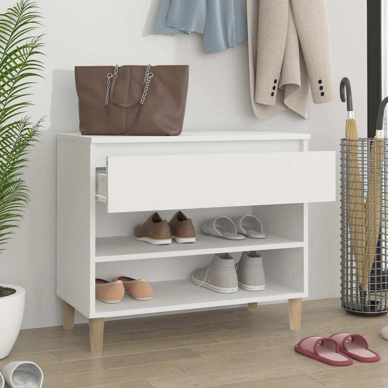 Load image into Gallery viewer, Vidaxl schoenenkast 70x36x60 cm bewerkt hout wit

