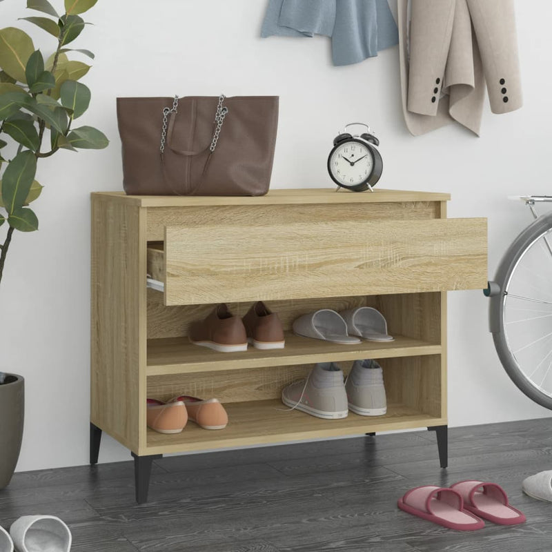 Load image into Gallery viewer, VidaXL Schoenenkast 70x36x60 cm bewerkt hout sonoma eikenkleurig
