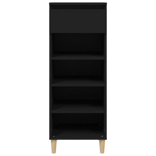 Vidaxl schoenenkast 40x36x105 cm bewerkt hout zwart