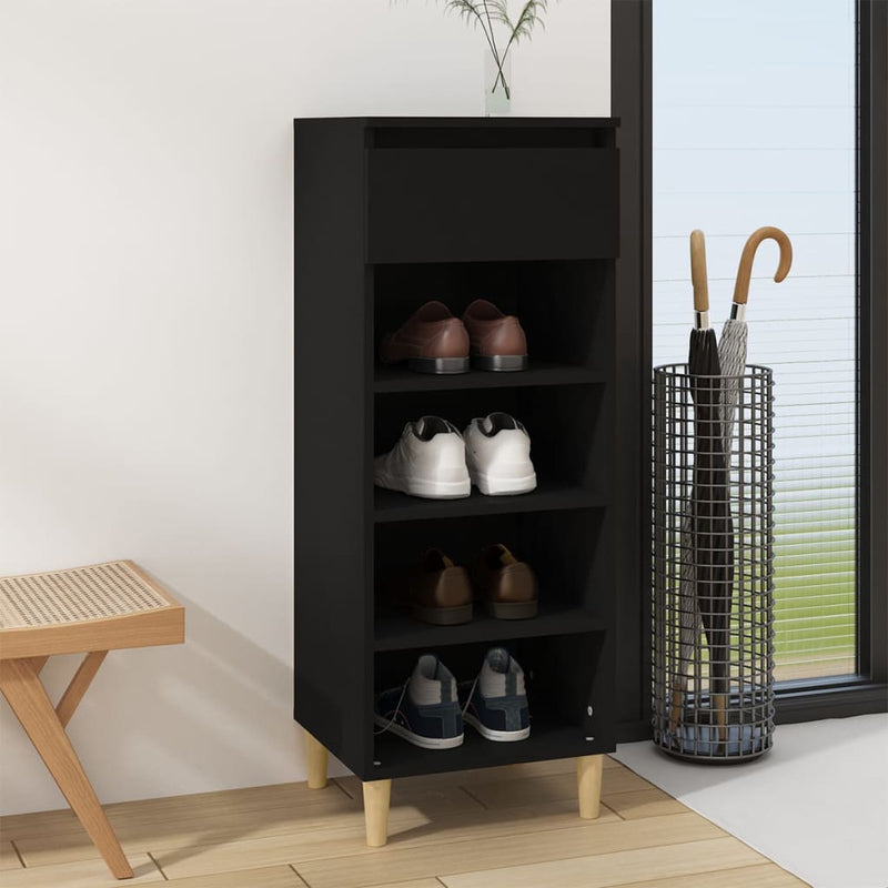 Load image into Gallery viewer, Vidaxl schoenenkast 40x36x105 cm bewerkt hout zwart
