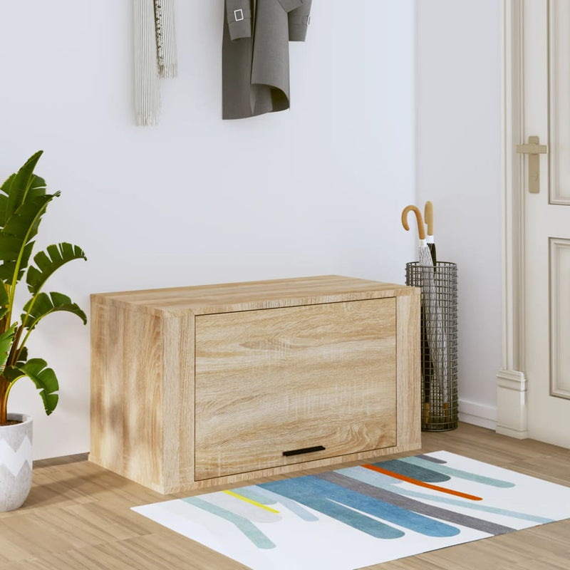 Load image into Gallery viewer, Vidaxl wandschoenenkast 70x35x38 cm bewerkt hout sonoma eiken
