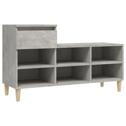Vidaxl schoenenkast 102x36x60 cm bewerkt hout betongrijs