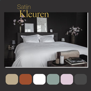 Ten cate katoen satijnen lits-jumeaux dekbedovertrek 240x200 220 cm wit