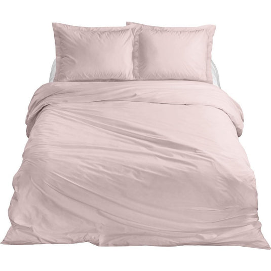 Ten cate katoen satijnen eenpersoons dekbedovertrek 140x200 220 cm blush roze