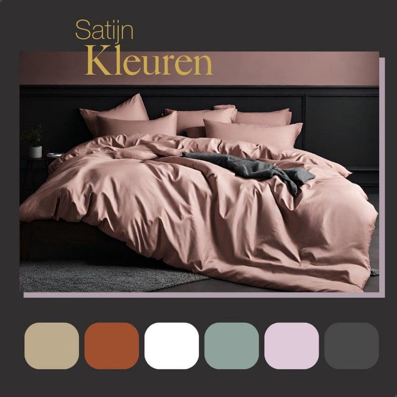 Load image into Gallery viewer, Ten cate katoen satijnen lits-jumeaux dekbedovertrek 240x200 220 cm roze
