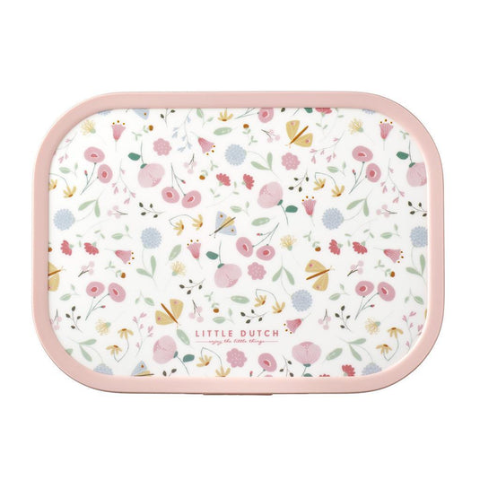 Mepal campus lunchbox little dutch flowers and butterflies roze wit