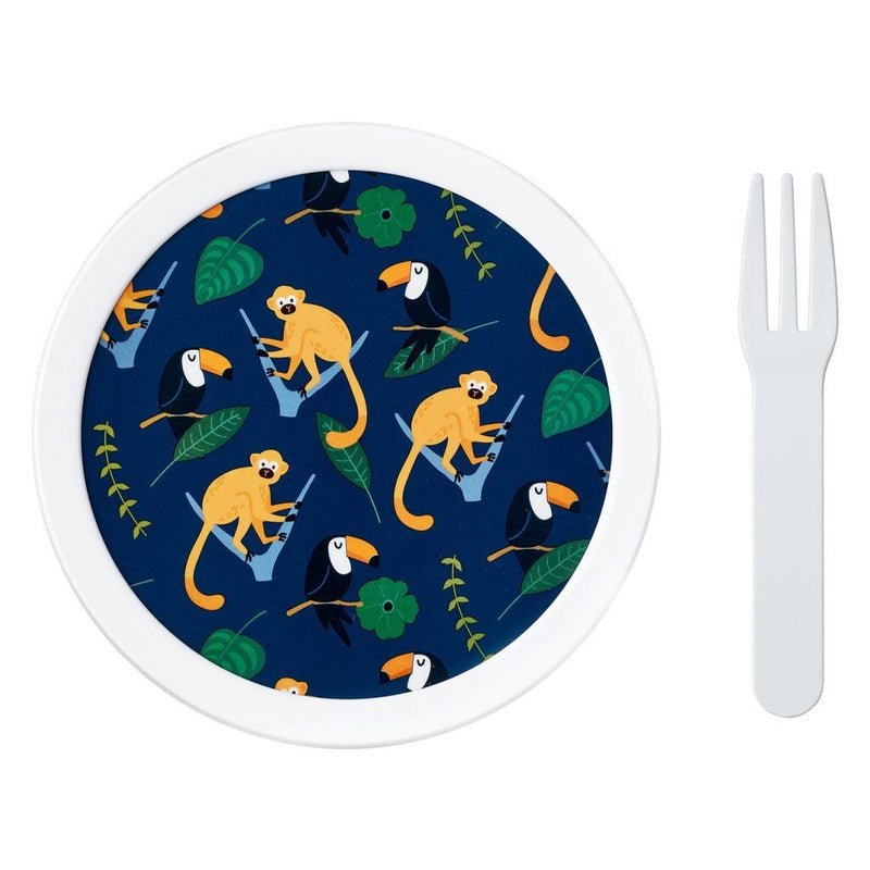 Load image into Gallery viewer, Mepal campus fruitbox jungle 300 ml wit blauw
