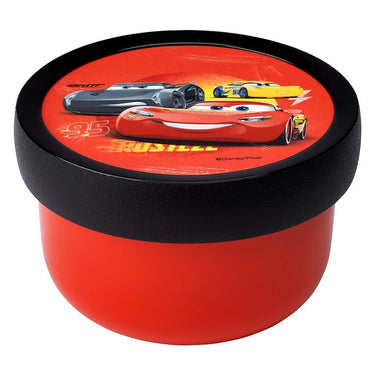 Mepal fruitbox campus - 300 ml - inclusief fruitvorkje - sluit goed af - snackdoosje - cars