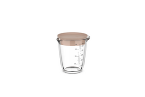 Mepal glas maatbeker chef it 500ml met deksel - chalk