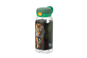 Mepal drinkfles met flipdop campus - 600 ml - waterfles kinderen - lekdicht - hygiënische deksel - wild tiger