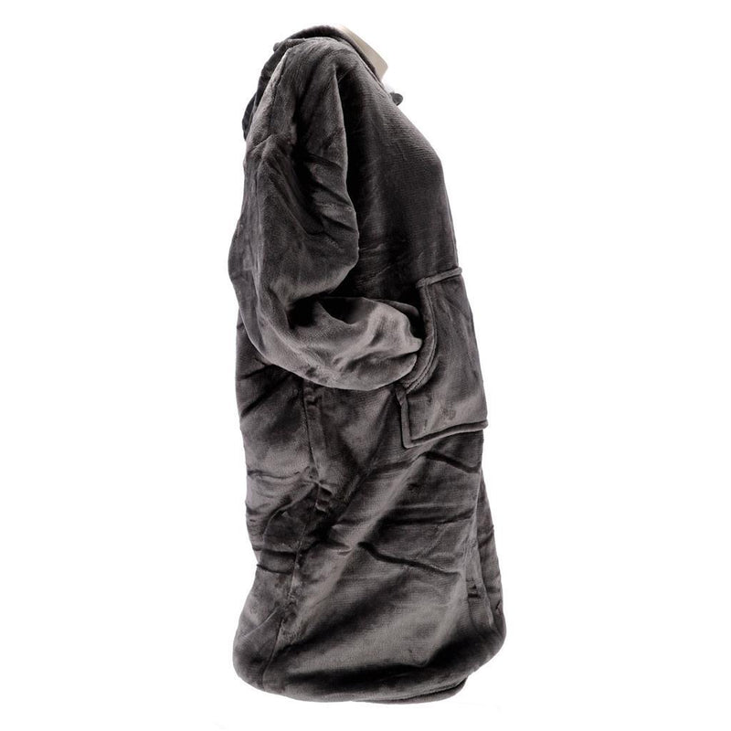 Load image into Gallery viewer, Overige merken hoodie plaid sherry 70x110 cm charcoal grey
