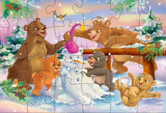 Rebo legpuzzel 2x24 stukjes - christmas