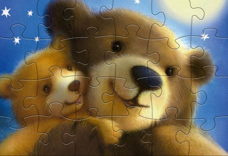 Load image into Gallery viewer, Rebo legpuzzel 24 + 48 stukjes - bear fa
