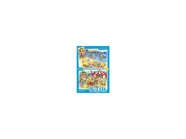 Rebo beach and circus-puzzel 24 + 48 stukjes