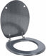 Bathroom solutions toiletbril 45x37.5 cm zilver mdf