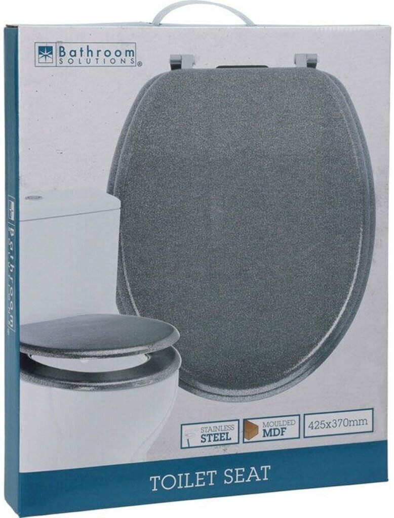Load image into Gallery viewer, Bathroom solutions toiletbril 45x37.5 cm zilver mdf

