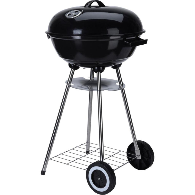 Load image into Gallery viewer, Overige merken kogelgrill houtskoolbarbecue op wielen 46 cm zwart
