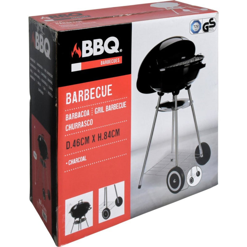 Load image into Gallery viewer, Overige merken kogelgrill houtskoolbarbecue op wielen 46 cm zwart
