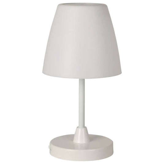 H s collection tafellamp led oplaadbaar 13x30 cm wit