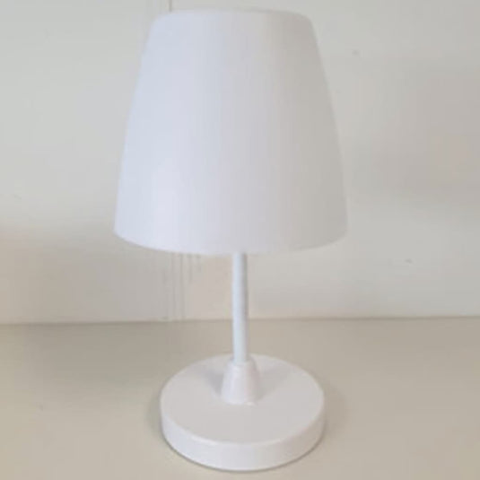H s collection tafellamp led oplaadbaar 13x30 cm wit