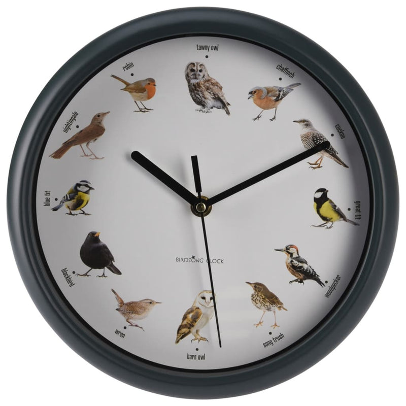 Load image into Gallery viewer, H S Collection H S Collection Wandklok met vogelgeluiden 25 cm
