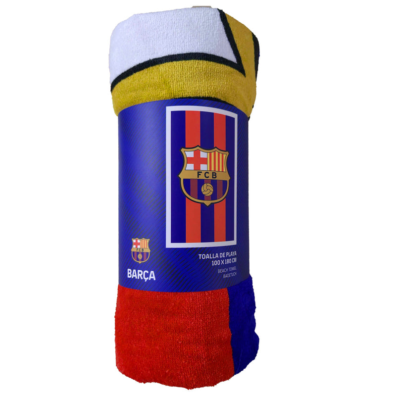 Load image into Gallery viewer, Overige merken fc barcelona badlaken 100x180 cm blauw rood
