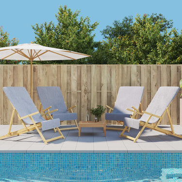 Vidaxl strandhanddoeken 4 st 400 g m² 60x135 cm stof grijs