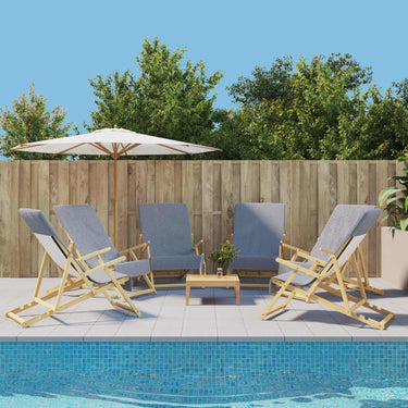 Vidaxl strandhanddoeken 6 st 400 g m² 60x135 cm stof grijs