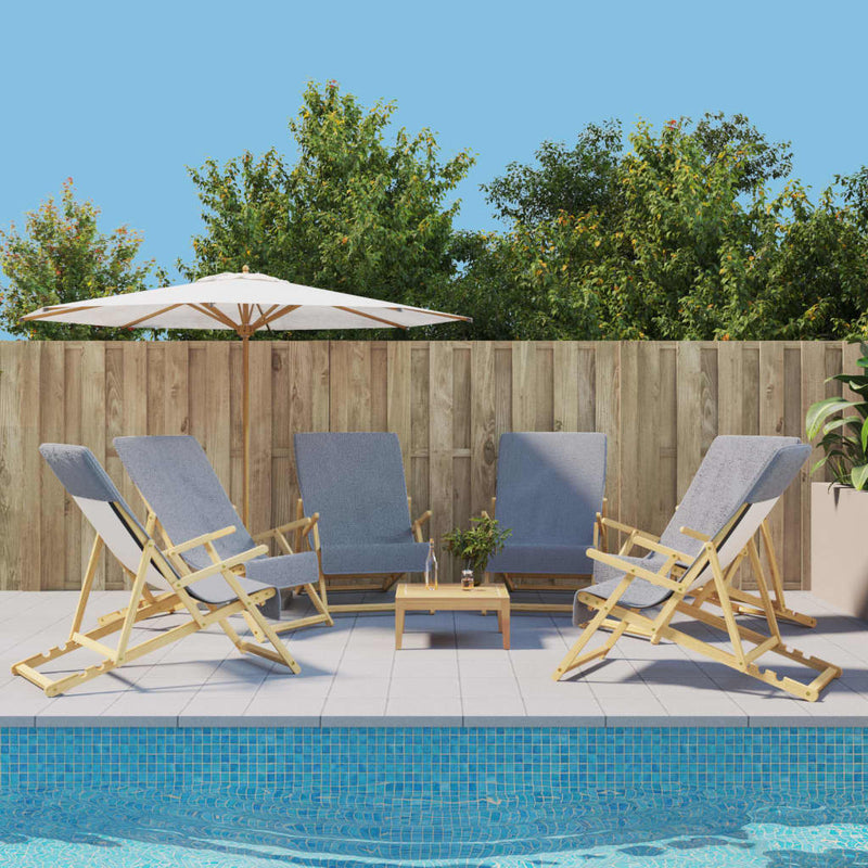 Load image into Gallery viewer, VidaXL Strandhanddoeken 6 st 400 g m² 60x135 cm stof grijs
