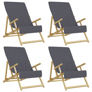 Vidaxl strandhanddoeken 4 st 400 g m² 60x135 cm stof antracietkleurig