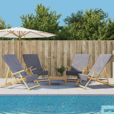 Vidaxl strandhanddoeken 4 st 400 g m² 60x135 cm stof antracietkleurig