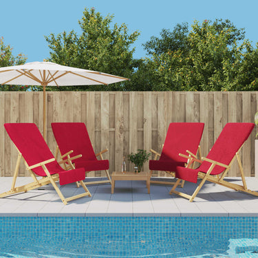 Vidaxl strandhanddoeken 4 st 400 g m² 60x135 cm stof bordeauxrood
